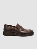%100 Hakiki Deri Kahverengi Erkek Klasik Loafer Ayakkabı