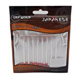 Japanese LRF Worm Silikon Solucan Yem 6cm 8'li Renk J847
