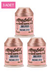 3 Adet Altınbaşak Oya ve Dantel İpi 20 gr - Royaleks - No: 512