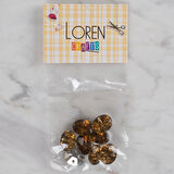 Loren Crafts kahverengi 8 li düğme - 243