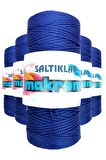 5 Adet Polyester Makrome İpi 370 Lacivert 100 gr