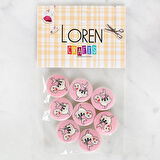 Loren Crafts 8'li Fok Düğme - 1037