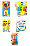 Bic Tropicolors 12'li Kuru Boya Renkli Fotokopi Kağıdı A4 Karışık 10 Renk 5'li Sanatsal Set