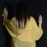 PAREDORA Keten Sarı Kimono Pareo
