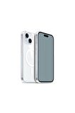 Apple iPhone 15 Uyumlu Kılıf Wireless Şarj Özellikli Magsafe Şeffaf Telefon Kılıfı Kapak