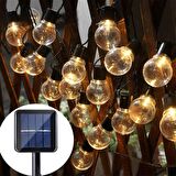 Solar 10Led Ampül 8 Mod 3.5Mt Güneş Enerjili Dış Bahçe Aydınlatma Dekorasyon Günışığı