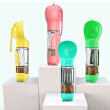 Evyora® Taşınabilir Hazneli Mama Kaplı ,Kaka Poşetli Kedi,Köpek Suluğu-300ml