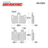 SİNTERLİ ÖN FREN BALATASI / HONDA / VFR 1200 F DCT / 1200cc / ÖN İKİ TAKIM KULLANIR / 2010-2011-2012-2013-2014-2015-2016