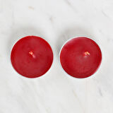 Loren 2'li Tealight Mum Kırmızı