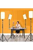 Profesyonel fotoğraf ve video çekim ışığı ring ligth 2.10cm tripod ayaklı