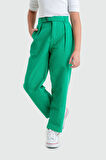 Kemerli Kız Keten Pantolon 2538