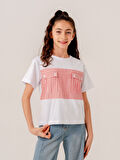 Kız Çocuk Çizgili T-Shirt 1700