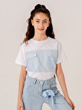 Kız Çocuk Çizgili T-Shirt 1700