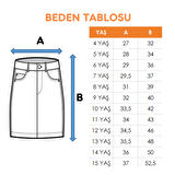 Kız Çocuk Kot Şort Etek 2856