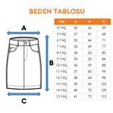 Kız Çocuk Kloş Keten Etek 2951