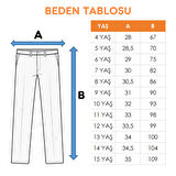 Kız Çocuk Paça Katlı Kot Pantolon 2184