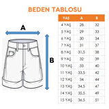Kız Çocuk Sol Yırtık Kot Şort 2871