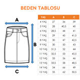 Kız Çocuk Yan Cepli Kot Etek 2954