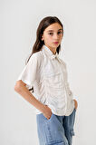Kız Çocuk Büzgülü Gömlek 3165