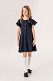 Kız Çocuk Volanlı Elbise 6800