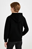 Erkek Çocuk Basic Fermuarlı Kapüşonlu Okul Sweatshırt G2025-3-1