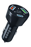 3.4A Type-C (PD) ve Çift USB Girişli Turbo Hızlı Araç Şarjı 55W - A8