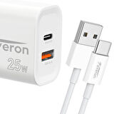 Everon 25w Usb Typec Kablolu Şarj Cihazı Evr-023-C