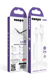 onopo İphone Apple Uyumlu  Lightning To USB Kablo 3.4A Uyumlu Hızlı Şarj ve Data Kablosu 1M - Q8