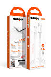onopo Android Xiaomi Ve Samsung Uyumlu Type-C To USB Kablo 3.4A Uyumlu Hızlı Şarj ve Data Kablosu 1M - Q7