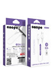 onopo İphone Apple Uyumlu  Lightning To USB Mini Kablo 3.4A Hızlı Şarj ve Data Kablosu 30CM - Q3