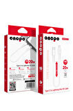 onopo İphone Apple Uyumlu  Type-C To Lightning Mini Pd 20W Hızlı Şarj ve Data Kablosu 30CM - P3