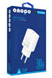 onopo Iphone ve Android Uyumlu 30W Type-C Girişli Şarj Adaptörü Başlığı - M1