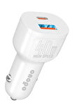 3.4A Type-C (PD) ve USB Girişli Led Işıklı Turbo Hızlı Araç Şarjı 40W - A7