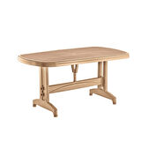 Omnipazar IRK-HM100 Oval Köşe Plastik Dikdörtgen Masa 90x150 cm