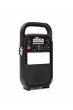 Kamp Feneri Işıldak Güneş Panelli Bluetooth Hoparlör Fm Radyo + 2xampul 3600 Mah Pil