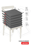 Xpermate Fermuarlı 6'lı Sandalye Minderi Su İtici Kumaş 40x40 Cm Antrasit