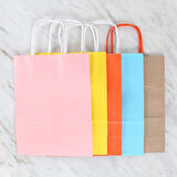 Loren 18x8x24 cm Sarı Kraft Çanta