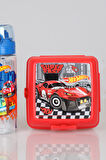 YENİ SEZON LİSANSLI HOT WHEELS 2 KATLI BESLENME KABI VE 500 ML MATARA SETİ
