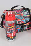 YENİ SEZON LİSANSLI HOT WHEELS BESLENME ÇANTASI, 2 KATLI BESLENME KABI VE 500 ML MATARA SETİ
