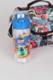 YENİ SEZON LİSANSLI HOT WHEELS BESLENME ÇANTASI, 2 KATLI BESLENME KABI VE 500 ML MATARA SETİ