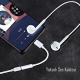 Type-C Aux Dönüştürücü Aparat 3.5mm Aux Kablo OTG Samsung Xiaomi Huawei  Oppo Redmi Uyumlu Kablo
