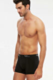 Erkek Gri Penye Likra Compact Tight Short Boxer 6lı