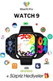 WEARFİT WATCH 9 Akıllı Kol Saati Smart Watch Model:inç 45mm AMOLED Ekran  (GRİ)