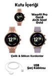 WEARFİT GEN 8  Akıllı Kol Saati  Yuvarlak Model 1.43inç 37mm TFT Ekran (ROSE GOLD)