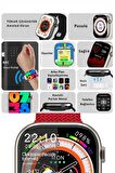 WEARFİT S10 PRO MAX 7 KORDONLU  Akıllı Kol Saati Smart Watch MİNİLED Ekran (GRİ) 45mm