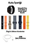 WEARFİT S10 ULTRA 2 7 KORDONLU  Akıllı Kol Saati Smart Watch MİNİLED Ekran (SİYAH) 49mm