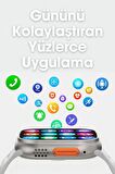 WEARFİT S10 ULTRA 2 7 KORDONLU  Akıllı Kol Saati Smart Watch MİNİLED Ekran (SİYAH) 49mm