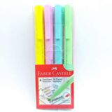 Pastel Renkler Fosforlu Kalem 4 Lü 1 Paket Faber Castell Textliner Pastel Renkler Kesik Uçlu