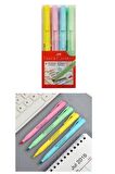 Pastel Renkler Fosforlu Kalem 4 Lü 1 Paket Faber Castell Textliner Pastel Renkler Kesik Uçlu