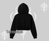 Kapşonlu Crop Sweatshirt Throttle Therapy No Brakes Just Freedom